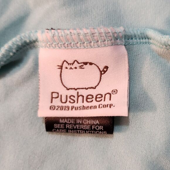 Adorable Pusheen Swimsuit for Cat and Kawaii Lovers, Aqua color, Sz 4XL - Picture 4 of 10